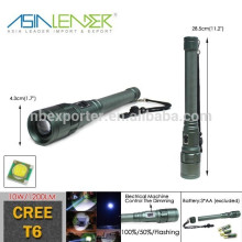 BT-4842 CREE T6 LED (10W 1200Lumen) Lanterna elétrica do diodo emissor de luz da segurança da polícia de focalização automática do poder superior